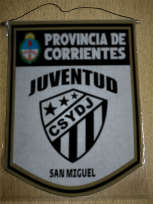 BANDERIN 40CM DORADO CLUB JUVENTUD SAN MIGUEL