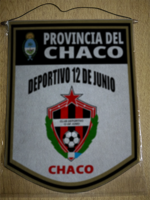 BANDERIN 40CM DORADO DEPORTIVO 12 DE JUNIO CHACO