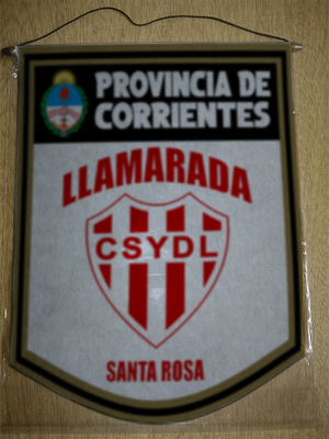BANDERIN 40CM DORADO CLUB LLAMARADA SANTA ROSA