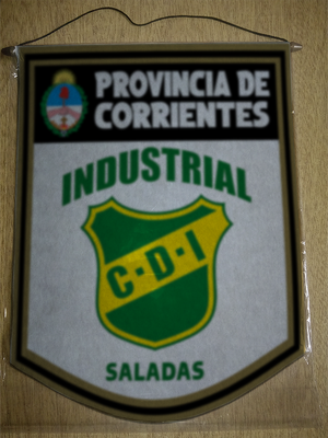 BANDERIN 40CM DORADO CLUB DEPORTIVO INDUSTRIAL SALADAS