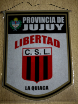 BANDERIN 40CM DORADO CLUB LIBERTAD LA QUIACA JUJUY