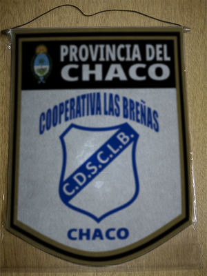 BANDERIN 40CM DORADO COOPERATIVA LAS BREÑAS CHACO