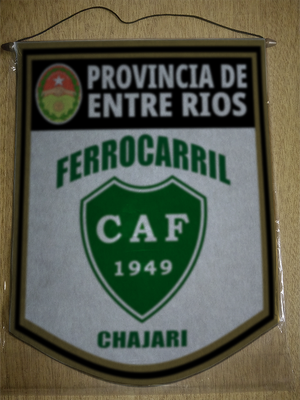BANDERIN FERROCARRIL CHAJARI ENTRE RIOS