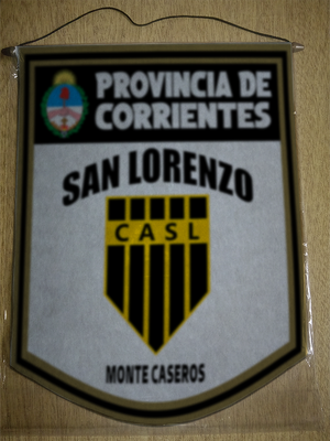 BANDERIN 40CM DORADO SAN LORENZO MONTE CASEROS