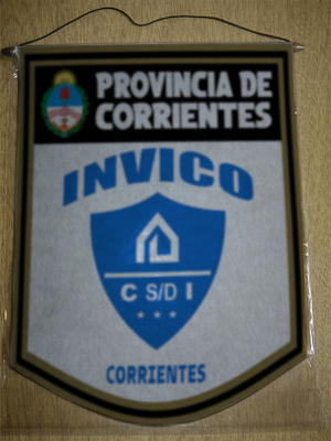 BANDERIN 40CM DORADO CLUB INVICO CORRIENTES