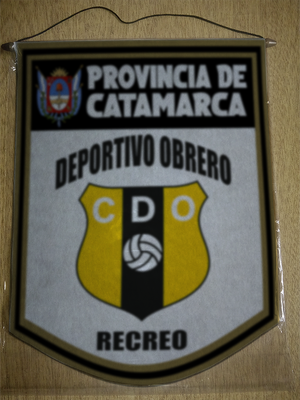 BANDERIN 40 CM DORADO DEPORTIVO OBRERO RECREO