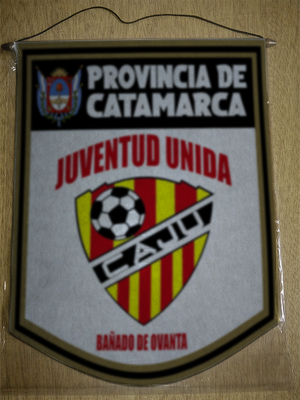 BANDERIN 40 CM DORADO JUVENTUD UNIDA BAÑADO OVANTA