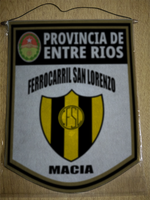 BANDERIN FERROCARRIL SAN LORENZO ENTRE RIOS