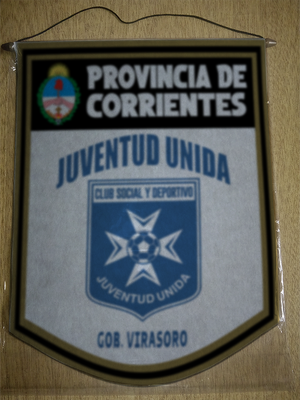 BANDERIN 40CM DORADO JUVENTUD UNIDA VIRASORO