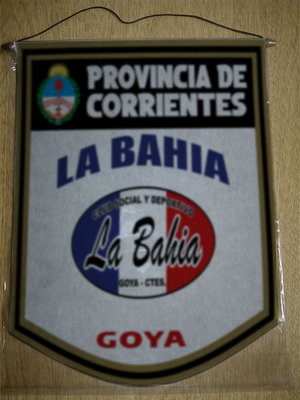 BANDERIN 40CM DORADO CLUB LA BAHIA GOYA