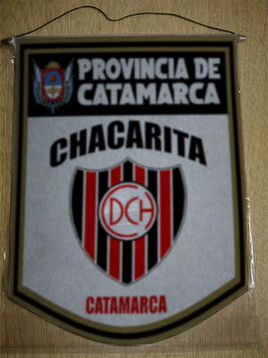 BANDERIN 40 CM DORADO CLUB DEPORTIVO CHACARITA