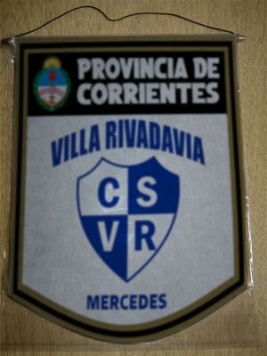 BANDERIN 40CM DORADO VILLA RIVADAVIA MERCEDES