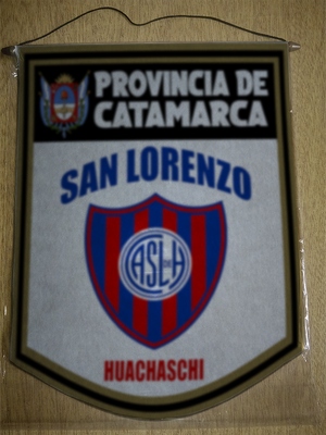 BANDERIN 40 CM DORADO SAN LORENZO DE HUACHASCHI