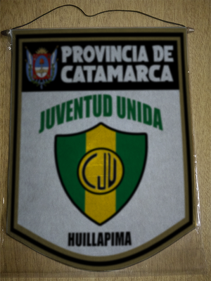 BANDERIN 40 CM DORADO JUVENTUD UNIDA  HUILLAPIMA