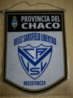 BANDERIN 40CM DORADO VELEZ SARSFIELD LIBERTAD CHACO