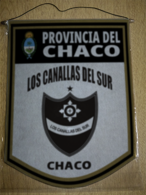 BANDERIN 40CM DORADO LOS CANALLAS DEL SUR CHACO