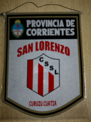 BANDERIN 40CM DORADO SAN LORENZO CURUZU CUATIA