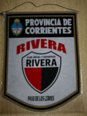 BANDERIN 40CM DORADO CLUB RIVERA PASO DE LOS LIBRES