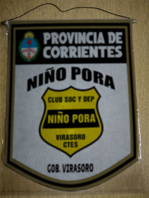 BANDERIN 40CM DORADO NIÑO PORA VIRASORO