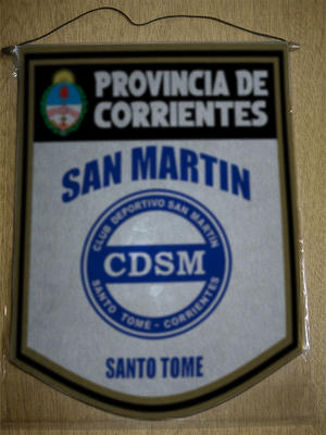 BANDERIN 40CM DORADO SAN MARTIN SANTO TOME
