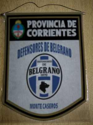 BANDERIN 40CM DORADO DEFENSORES BELGRANO MONTE CASEROS