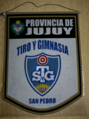 BANDERIN 40CM DORADO TIRO Y GIMNASIA SAN PEDRO JUJUY