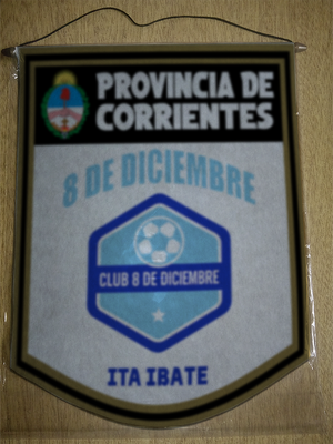 BANDERIN 40CM DORADO 8 DE DICIEMBRE ITA IBATE