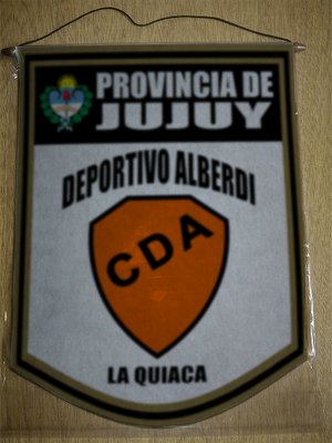 BANDERIN 40CM DORADO DEPORTIVO ALBERDI LA QUIACA JUJUY