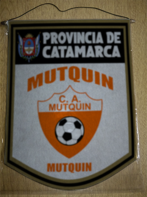 BANDERIN 40 CM DORADO CLUB ATLETICO MUTQUIN