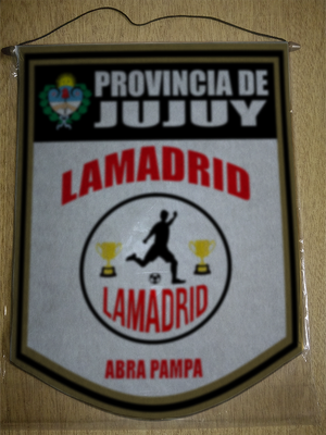 BANDERIN 40CM DORADO CLUB LAMADRID ABRA PAMPA JUJUY