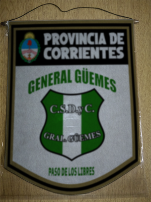 BANDERIN 40CM DORADO GENERAL GÜEMES PASO LIBRES