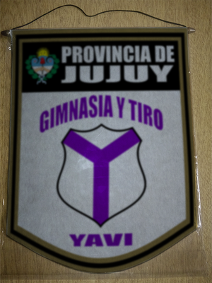 BANDERIN 40CM DORADO GIMNASIA Y TIRO YAVI JUJUY