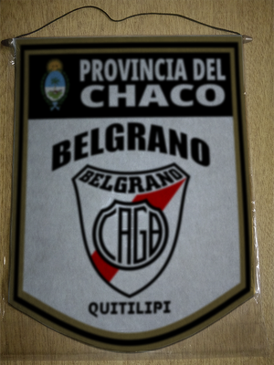 BANDERIN 40CM DORADO BELGRANO QUITILIPI CHACO