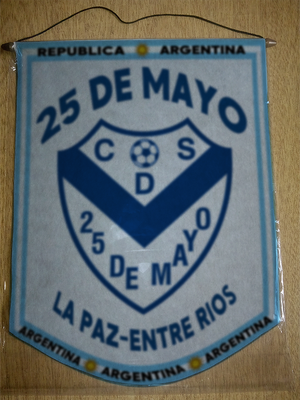 BANDERIN CLUB 25 DE MAYO LA PAZ ENTRE RIOS