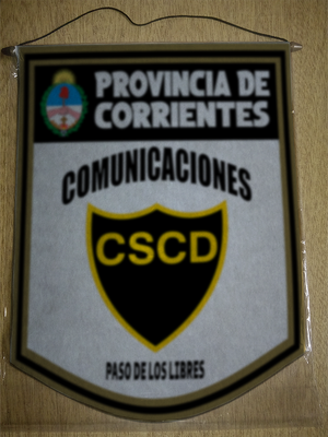 BANDERIN 40CM DORADO COMUNICACIONES PASO DE LOS LIBRES