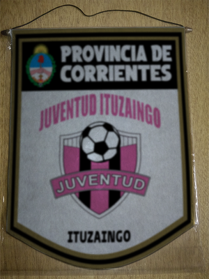 BANDERIN 40CM DORADO JUVENTUD ITUZAINGO