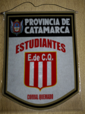 BANDERIN 40 CM DORADO ESTUDIANTES CORRAL QUEMADO