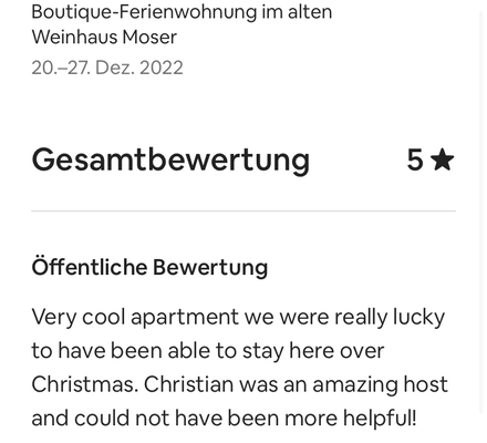 Gästebucheintrag im Weinhaus Moser