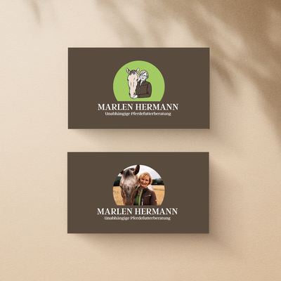 Visitenkarte Marlen Hermann mit Logo