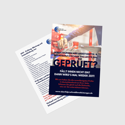 Flyer  Dörfel Prüf- und Dienstleistungs GmbH