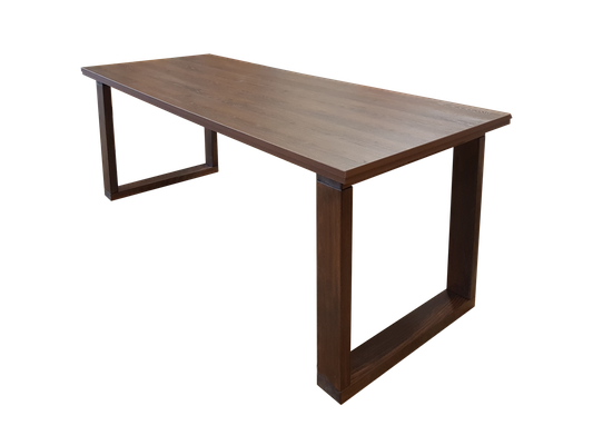  Echtholztisch Modestus, der "Bescheidene" sorgt mit seinen ruhigen Linien und dennoch einer extravaganten Optik für Aufmerksamkeit.   Größe Tischplatte: 80x200cm bis zu 120x248cm möglich. 
