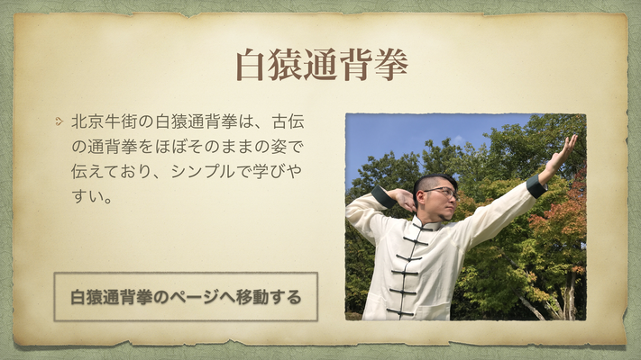 白猿通背拳 - 日本白猿通背拳研究会
