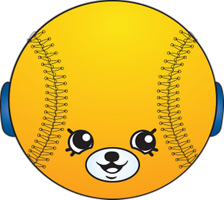 base-ball [Shopkins] - sport - loisirs - smiley émoticône émoji cartoon clipart illustration - artémotic