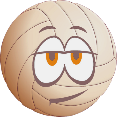 volley-ball - sport - loisirs - smiley émoticône émoji cartoon clipart illustration - artémotic