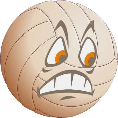 volley-ball - sport - loisirs - smiley émoticône émoji cartoon clipart illustration - artémotic