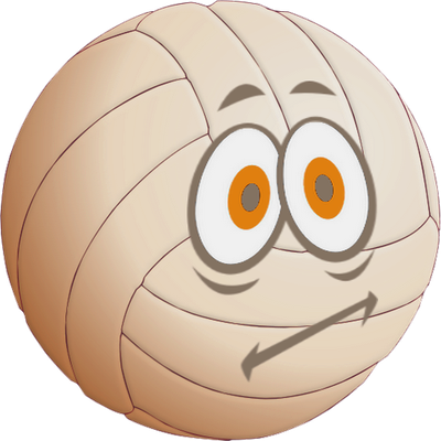 volley-ball - sport - loisirs - smiley émoticône émoji cartoon clipart illustration - artémotic