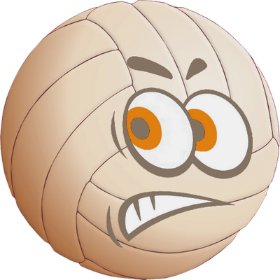 volley-ball - sport - loisirs - smiley émoticône émoji cartoon clipart illustration - artémotic