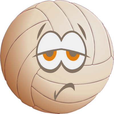 volley-ball - sport - loisirs - smiley émoticône émoji cartoon clipart illustration - artémotic