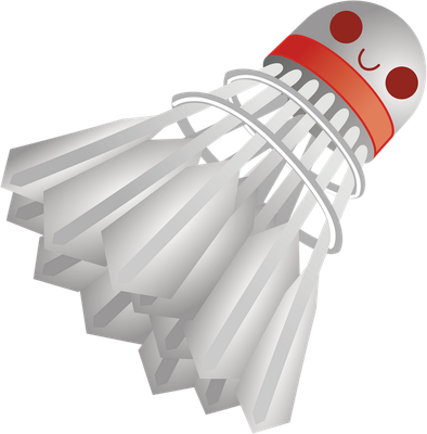 badminton - sport - loisirs - smiley émoticône émoji cartoon clipart illustration - artémotic