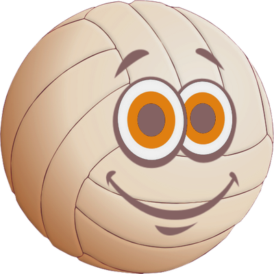 volley-ball - sport - loisirs - smiley émoticône émoji cartoon clipart illustration - artémotic